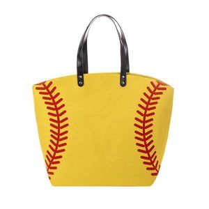 XL Canvas Softball Sport Tote Bag New